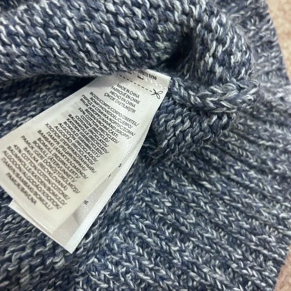 NWT Polo Ralph Lauren Logo Intarsia Pullover in Denim Marl - Small - Picture 7 of 8